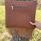 PRE ORDER ONLY Cowhide Fringed Cross Body Purse