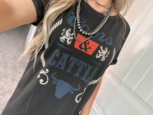 Coors & Cattle T-Shirt Dress