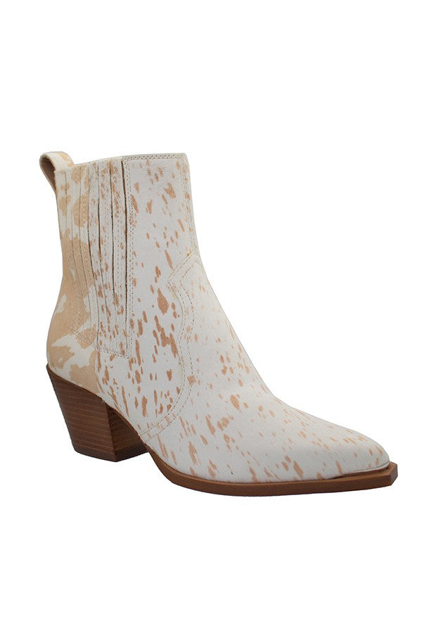 Cow Print Bootie