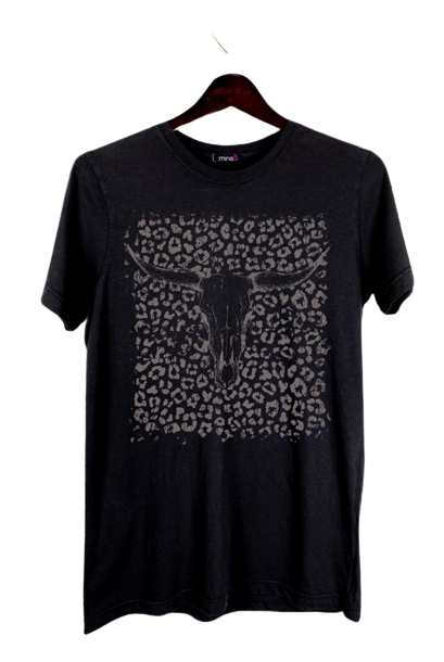 Bull Skull Leopard Tee