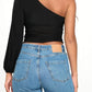 One Shoulder Crop Top